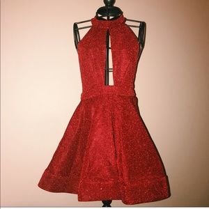 Red cocktail dress
